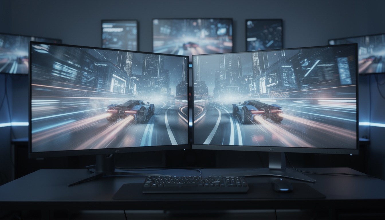 144Hz 모니터와 60Hz 모니터 게임 화면 비교